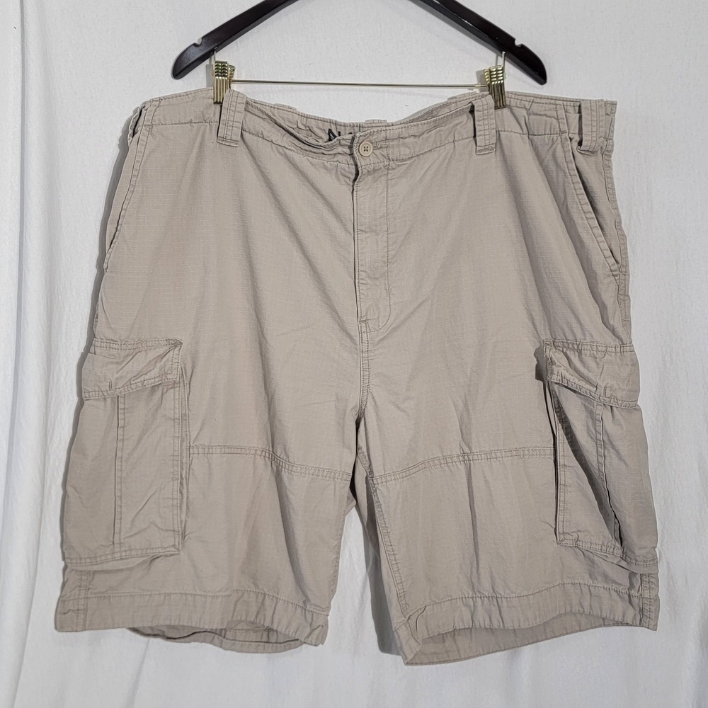 Nautica Mens Cargo Shorts Khaki Ripstop N-83 Utility Hiking Y2K Baggy Sz 44